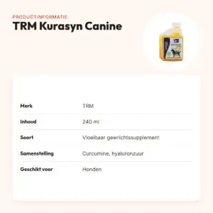 TRM Kurasyn Canine 240 ml – gewrichtssupplement voor honden – productinformatie