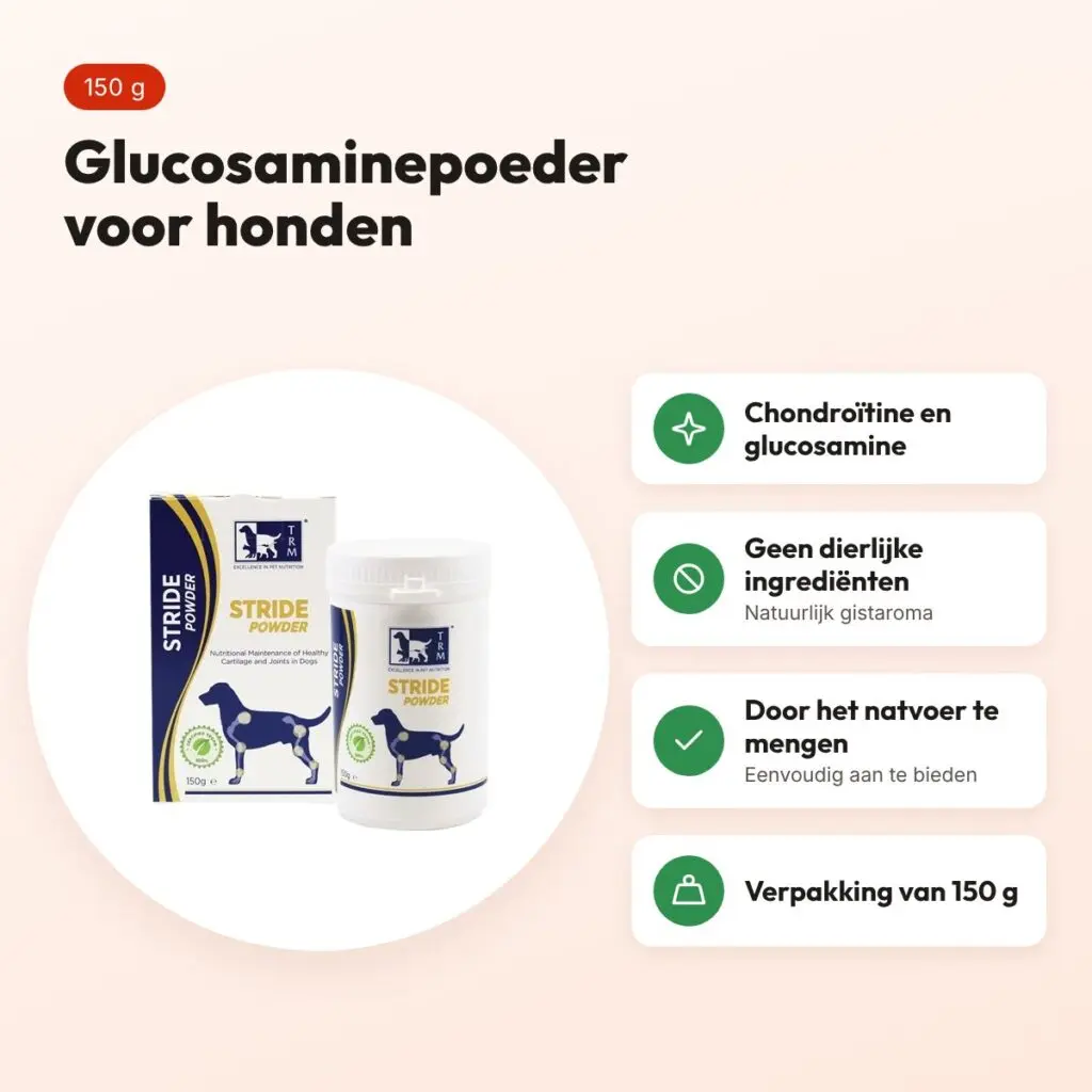 TRM Stride Powder 150 g – glucosaminepoeder voor honden – voordelen