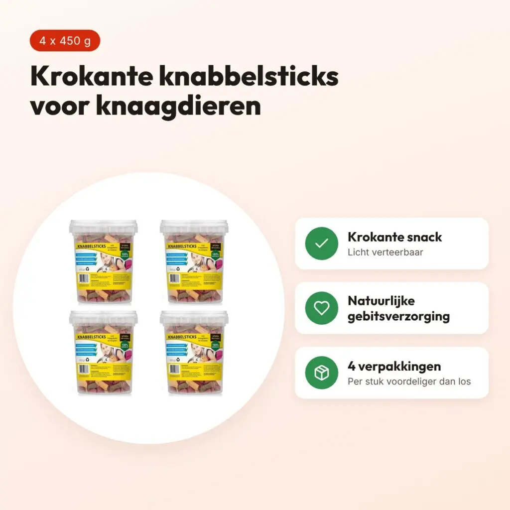 Utopia Diertotaal knabbelsticks 450 g – multipack 4 stuks – voordelen