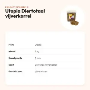 Utopia Diertotaal vijverkorrel drijvend 6 mm 2 kg – productinformatie