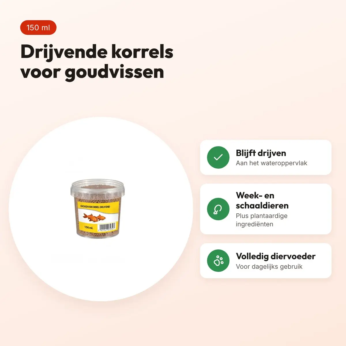 Utopia goudviskorrels drijvend 150 ml – voordelen
