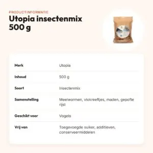 Utopia insectenmix 500 g – energiebron voor vogels – productinformatie