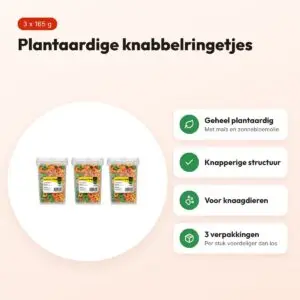 Utopia knabbelringetjes knaagdieren 165 g – plantaardig, multipack 3 stuks – voordelen