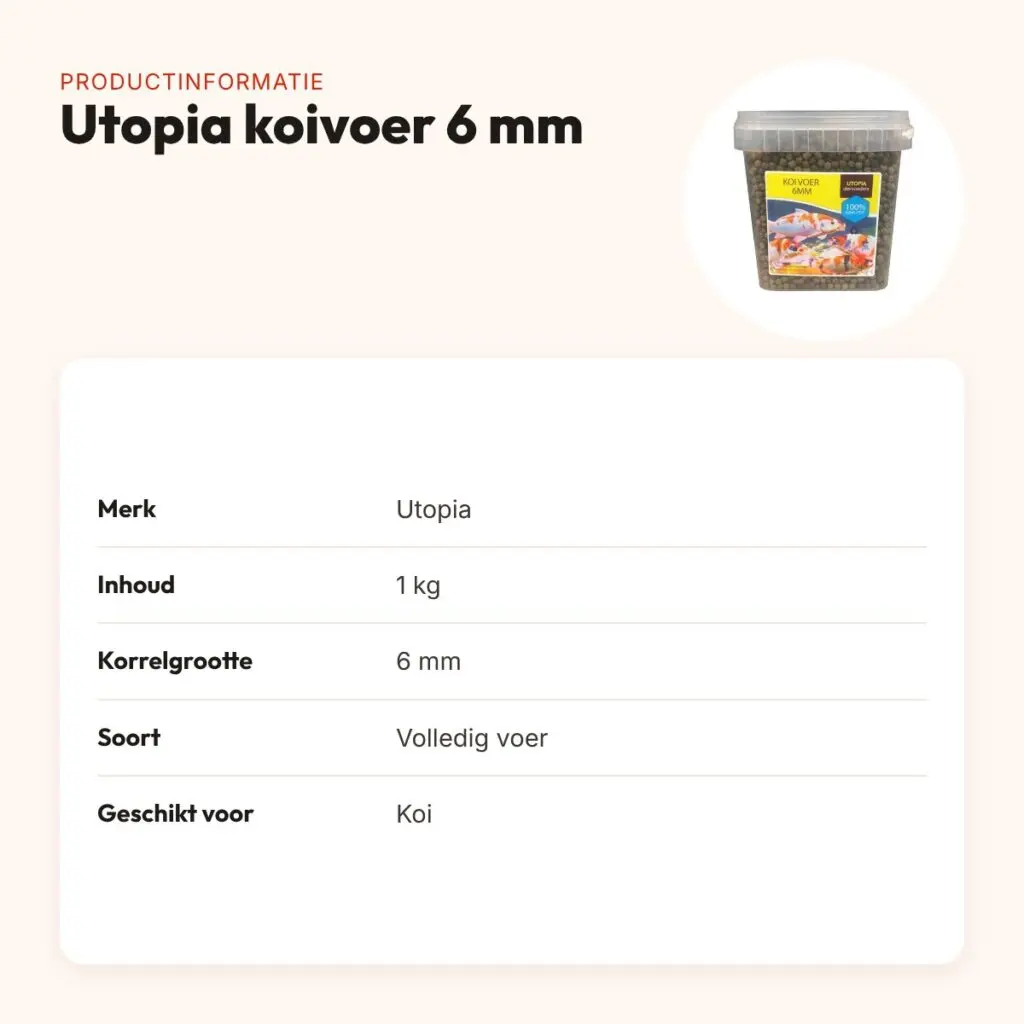Utopia koivoer 6 mm 1 kg – met pre- en probiotica – productinformatie