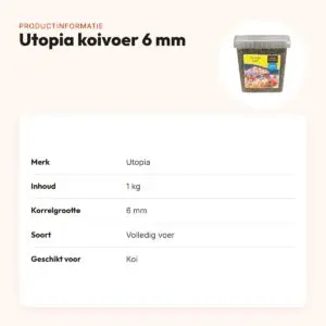 Utopia koivoer 6 mm 1 kg – met pre- en probiotica – productinformatie