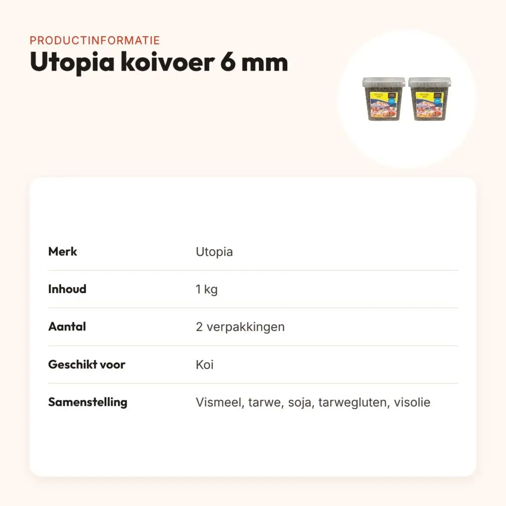 Utopia koivoer 6 mm met probiotica 1 kg – multipack 2 stuks – productinformatie