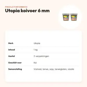 Utopia koivoer 6 mm met probiotica 1 kg – multipack 2 stuks – productinformatie