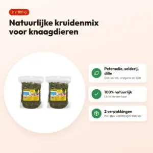 Utopia kruidenmix knaagdieren 100 g – peterselie, dille – multipack 2 stuks – voordelen