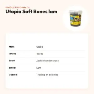 Utopia Soft Bones lam 450 g – zachte hondensnacks – productinformatie