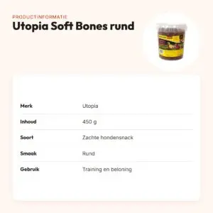Utopia Soft Bones rund 450 g – zachte hondensnacks – productinformatie