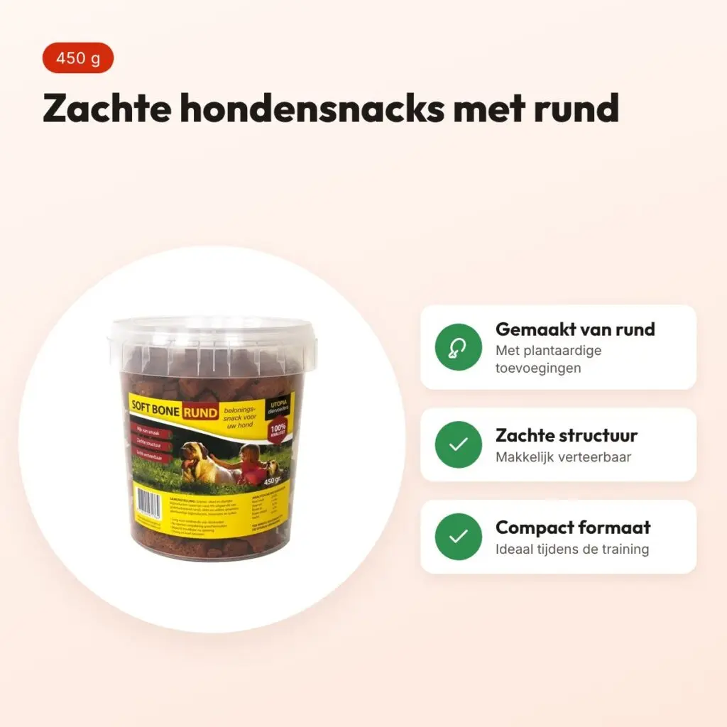 Utopia Soft Bones rund 450 g – zachte hondensnacks – voordelen