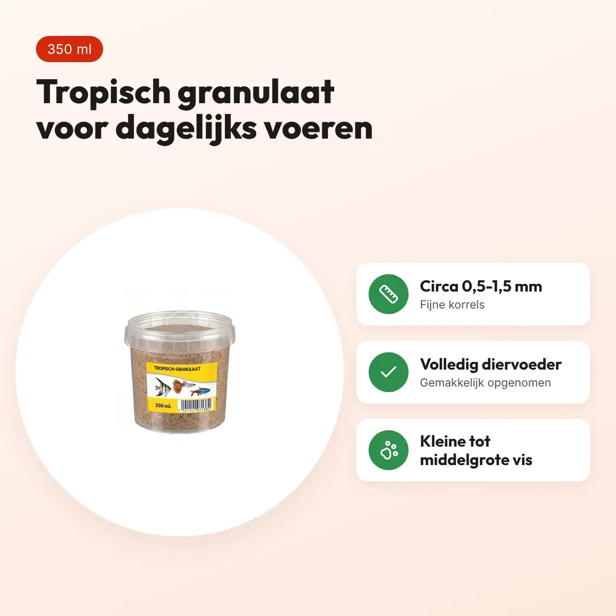 Utopia tropisch granulaat visvoer 350 ml – 0,5-1,5 mm – voordelen