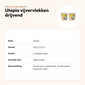Utopia vijvervlokken drijvend 325 g (2,5 l) – multipack 2 stuks – productinformatie
