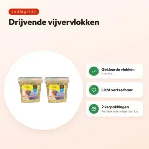 Utopia vijvervlokken drijvend 325 g (2,5 l) – multipack 2 stuks – voordelen