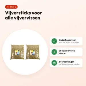 Utopia vijvervoer gemengde vijversticks 1200 g – multipack 2 stuks – voordelen