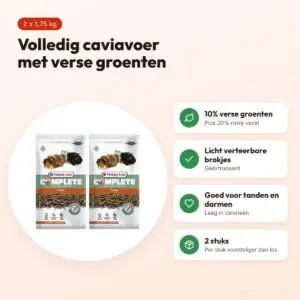 Versele-Laga Cavia Complete caviavoer 1,75 kg – multipack 2 stuks – voordelen