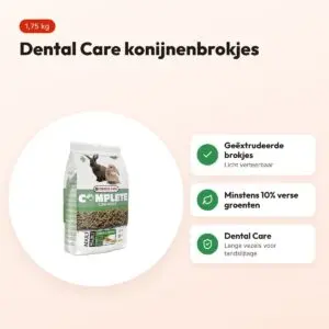 Versele-Laga Complete Cuni konijnenvoer Adult 1,75 kg – Dental Care – voordelen