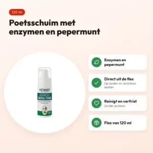 Vet's Best Advanced Dental Foam hond 120 ml – tandenreiniger – voordelen
