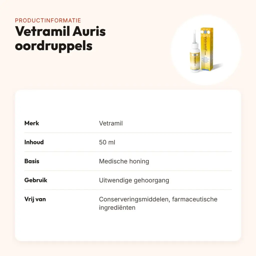 Vetramil Auris oordruppels 50 ml – op basis van medische honing – productinformatie