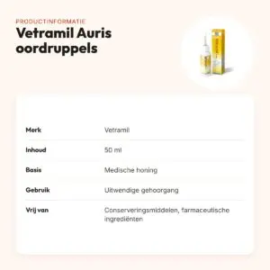 Vetramil Auris oordruppels 50 ml – op basis van medische honing – productinformatie