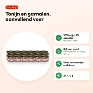 Vibrisse kattenvoer tonijn en garnalen 24 x 70 g – aanvullend natvoer – voordelen