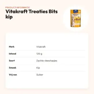 Vitakraft Treaties Bits kip 120 g – zachte vleeshapjes – productinformatie