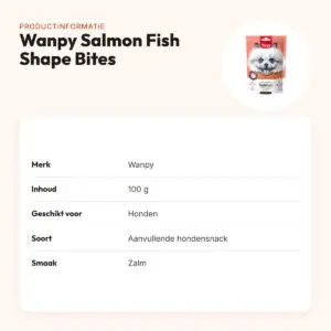 Wanpy Oven-Roasted Salmon Fish Shape Bites 100 g – zalmsnack – productinformatie