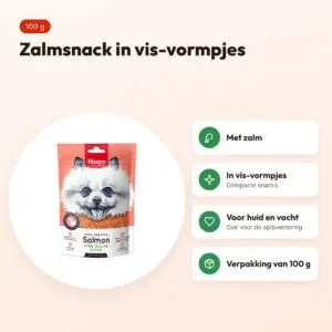 Wanpy Oven-Roasted Salmon Fish Shape Bites 100 g – zalmsnack – voordelen