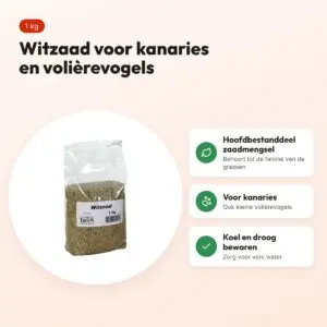 Witzaad 1 kg – aanvullend voer voor kanaries en kleine volièrevogels – voordelen