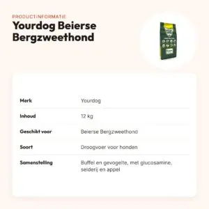 Yourdog hondenvoer Beierse Bergzweethond 12 kg – buffel en gevogelte – productinformatie