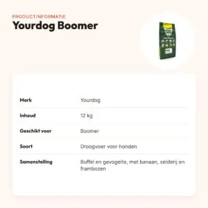 Yourdog hondenvoer Boomer 12 kg – buffel en gevogelte – productinformatie