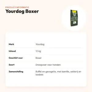 Yourdog hondenvoer Boxer 12 kg – buffel en gevogelte – productinformatie