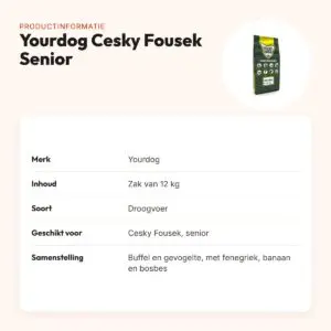 Yourdog hondenvoer Cesky Fousek Senior 12 kg – buffel en gevogelte – productinformatie