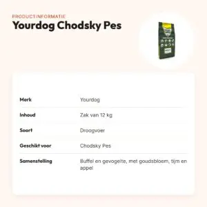 Yourdog hondenvoer Chodsky Pes 12 kg – buffel en gevogelte – productinformatie