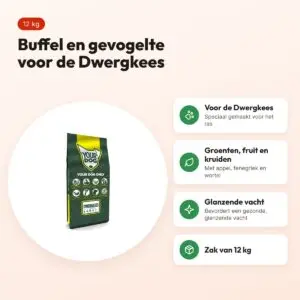 Yourdog hondenvoer Dwergkees 12 kg – buffel en gevogelte – voordelen