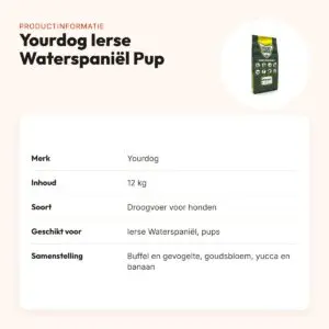 Yourdog hondenvoer Ierse Waterspaniël Pup 12 kg – buffel en gevogelte – productinformatie