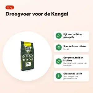 Yourdog hondenvoer Kangal 12 kg – buffel en gevogelte – voordelen