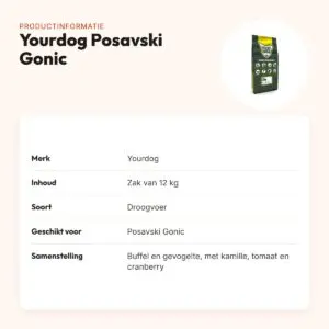 Yourdog hondenvoer Posavski Gonic 12 kg – buffel en gevogelte – productinformatie