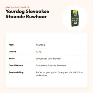 Yourdog hondenvoer Slovaakse Staande Ruwhaar 12 kg – buffel en gevogelte – productinformatie