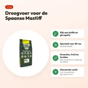 Yourdog hondenvoer Spaanse Mastiff 12 kg – buffel en gevogelte – voordelen