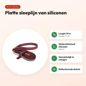 Zolux Bivouak sleeplijn plat siliconen rood 10 m x 1,5 cm – voordelen