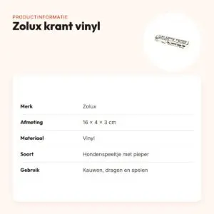 Zolux hondenspeeltje krant van vinyl 16 x 4 x 3 cm – met pieper – productinformatie