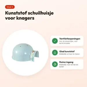 Zolux iglo voor knaagdieren kunststof blauw maat S 19 x 16,5 x 9 cm – voordelen
