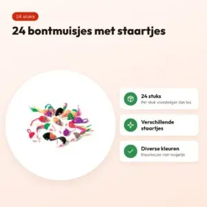 Zolux kattenspeelgoed bontmuisjes assorti – 24 stuks – voordelen