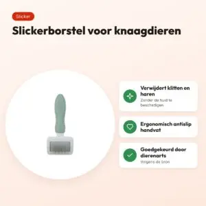 Zolux slickerborstel voor knaagdieren 13,7 cm – ergonomisch – voordelen