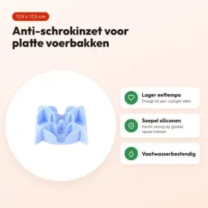 Zolux slowfeeder inzetstuk voor voerbak siliconen blauw 17,5 x 17,5 cm – voordelen