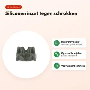 Zolux slowfeeder inzetstuk voor voerbak siliconen grijs 13,5 x 13,5 cm – voordelen