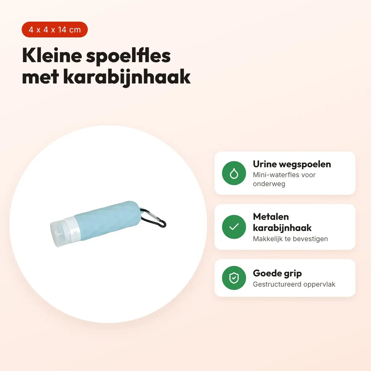 Zolux spoelfles voor hondenurine lichtblauw 4 x 4 x 14 cm – voordelen