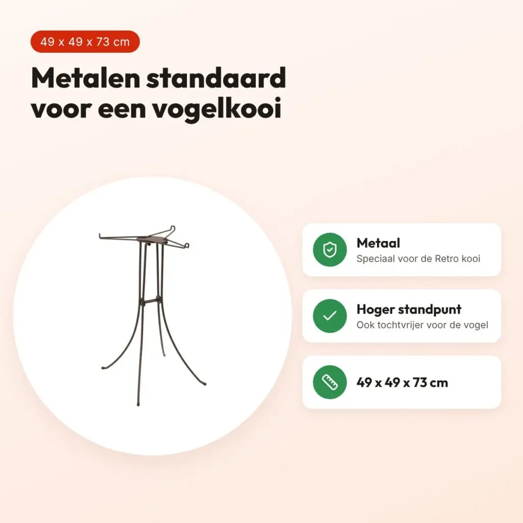 Zolux standaard Retro voor vogelkooi Marthe 49 x 49 x 73 cm – metaal – voordelen