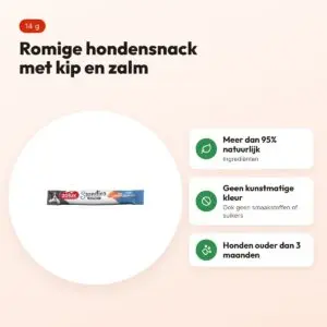 Zolux Sweeties Expert Creamy Stick kip en zalm 14 g – romige hondensnack – voordelen